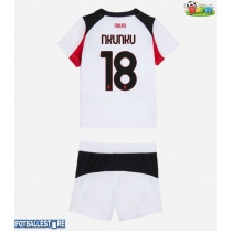 AC Milan Christopher Nkunku #18 Bortedraktsett Barn 2025-26 Kortermet (+ Korte bukser)